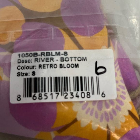 NWT Stone Fox Swim River Bikini Bottom, Adjustable, Side Tie, Floral, size Small - Picture 14 of 14